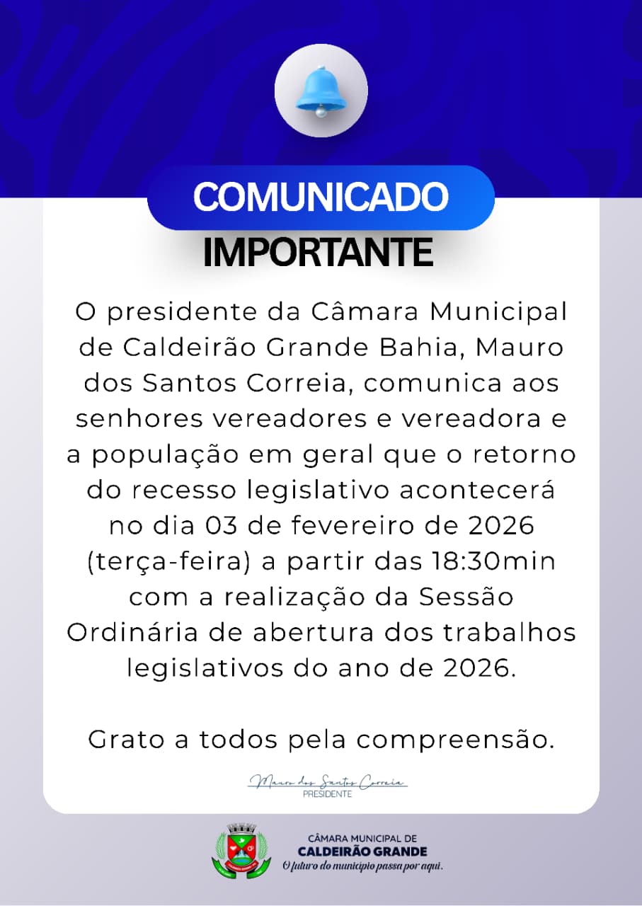 Retorno dos Trabalhos Legislativos 2026